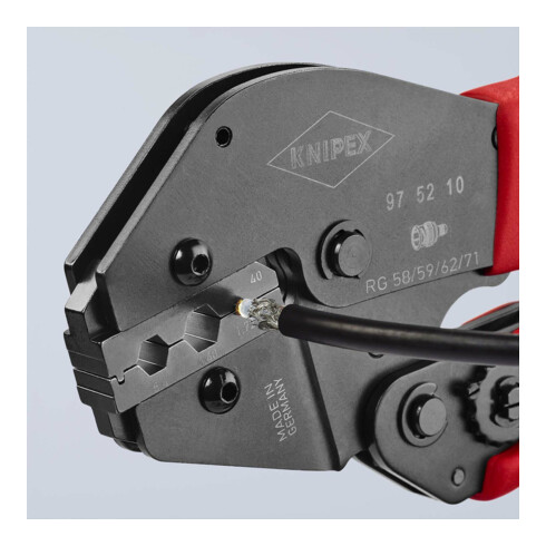 Pinces à sertir, également pour prise à deux mains Knipex