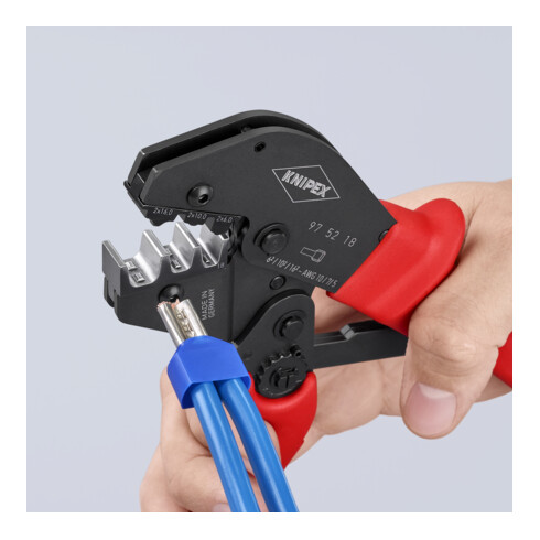 Pinces à sertir, également pour prise à deux mains Knipex
