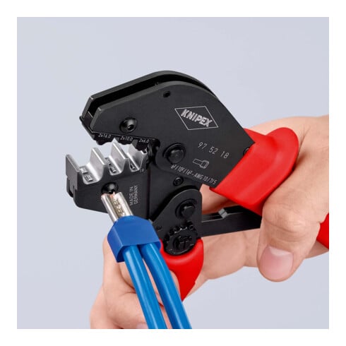 Pinces à sertir, également pour prise à deux mains Knipex