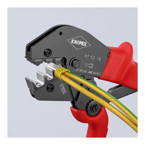 Pinces à sertir, également pour prise à deux mains Knipex