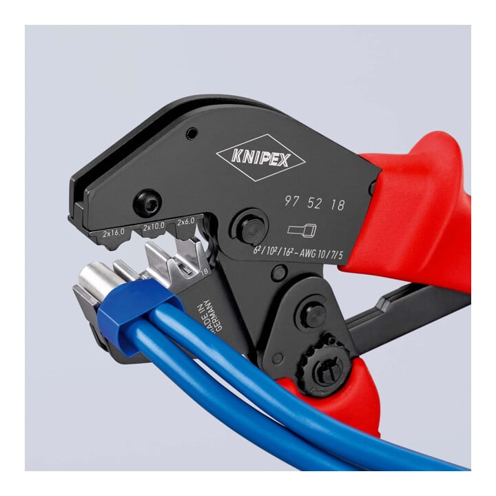 Pinces à sertir, également pour prise à deux mains Knipex