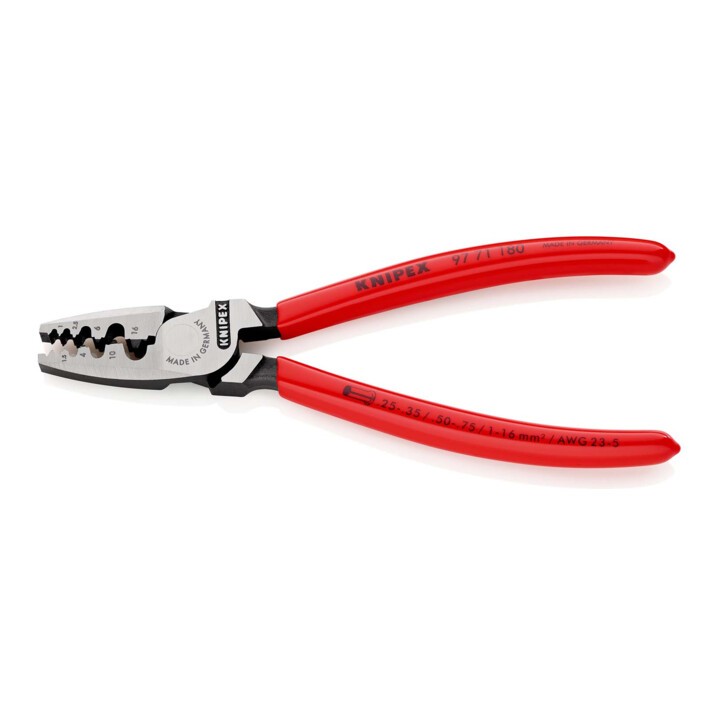 Pinces à sertir pour cosses, Avec sertissage à ergot Knipex