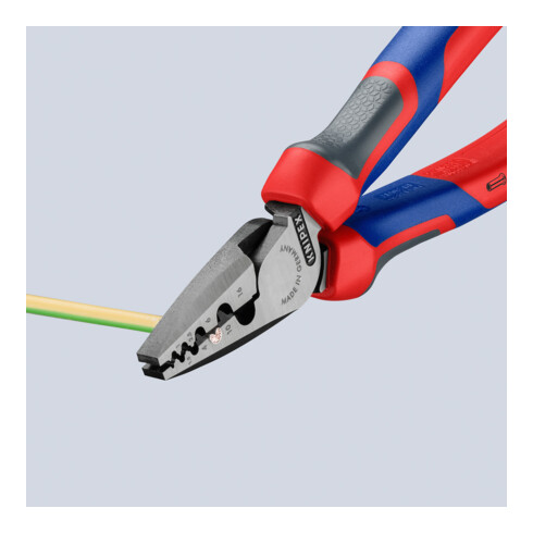 Pinces à sertir pour cosses, Avec sertissage à ergot Knipex