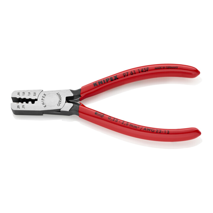 Pinces à sertir pour cosses, Avec sertissage trapézoïde Knipex