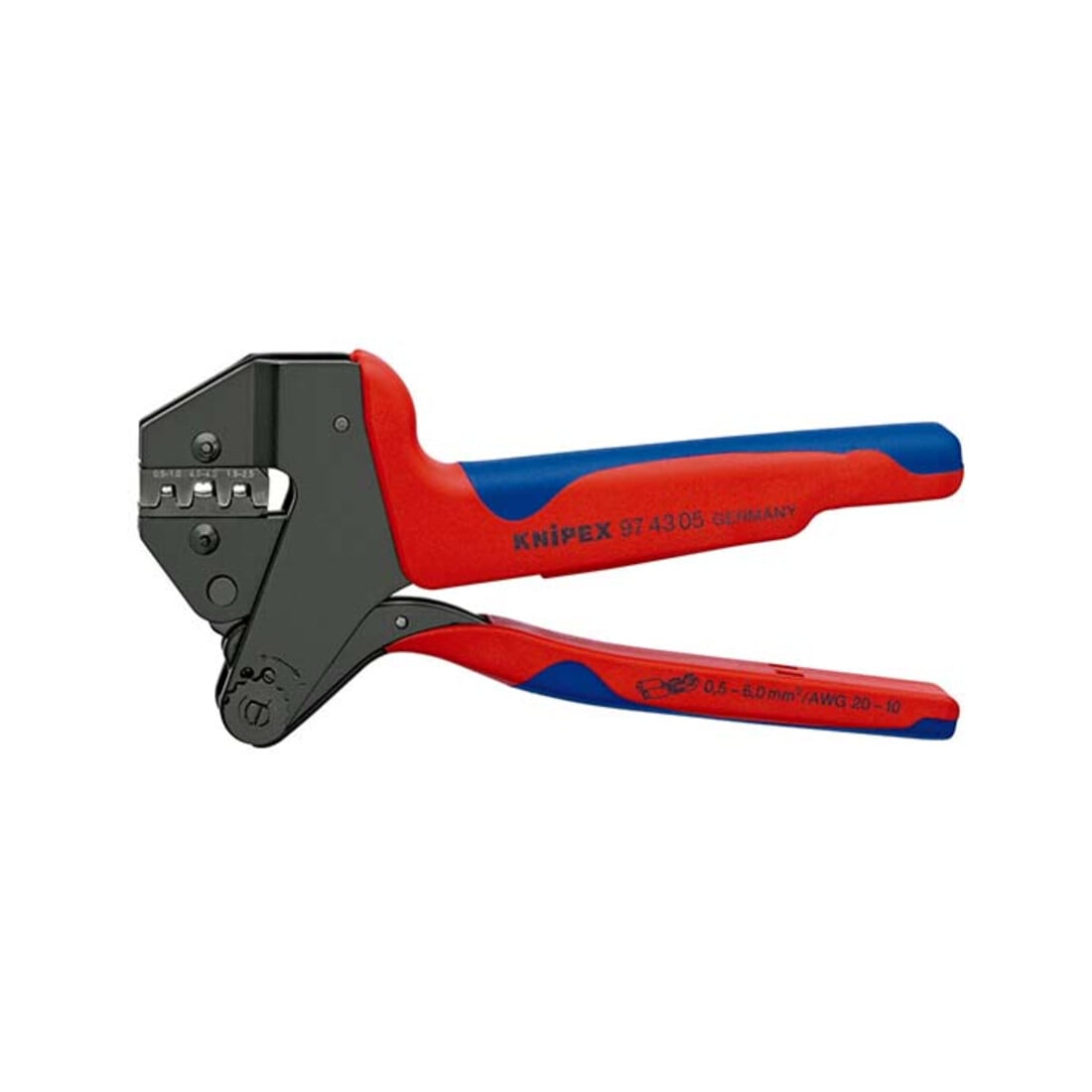 Pinces à sertir universelles, pour matrices de sertissage interchangeables Knipex