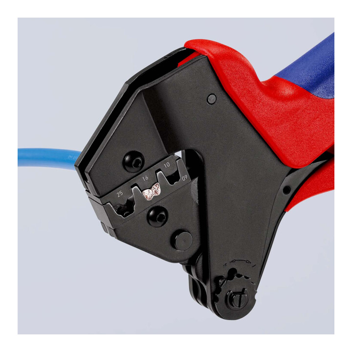 Pinces à sertir universelles, pour matrices de sertissage interchangeables Knipex