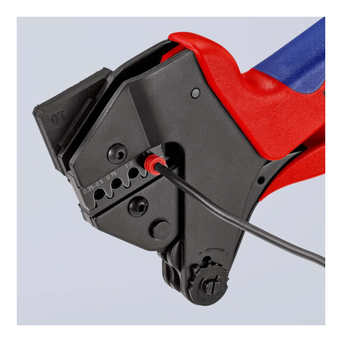 Pinces à sertir universelles, pour matrices de sertissage interchangeables Knipex