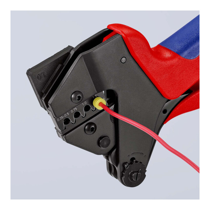 Pinces à sertir universelles, pour matrices de sertissage interchangeables Knipex