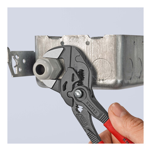 KNIPEX Pince Clé à molette Pince et clé en un seul outil noir atramentisée