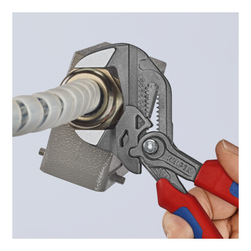 KNIPEX Pince Clé à molette Pince et clé en un seul outil noir atramentisée