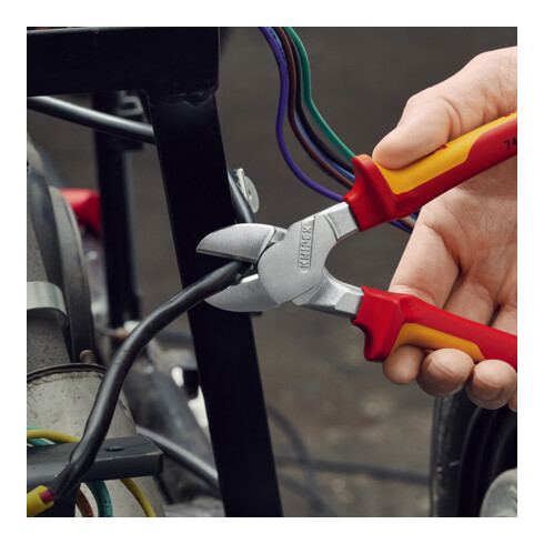 Pinces coupantes de côté à forte démultiplication Knipex