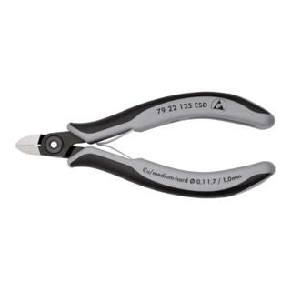 Pinces coupantes de côté de précision pour l'électronique ESD Knipex