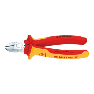 Les pinces coupantes latérales Knipex testées par le VDE
