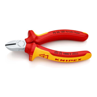 Les pinces coupantes latérales Knipex testées par le VDE