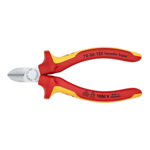 Les pinces coupantes latérales Knipex testées par le VDE