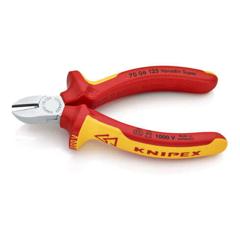 Les pinces coupantes latérales Knipex testées par le VDE