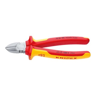 Les pinces coupantes latérales Knipex testées par le VDE
