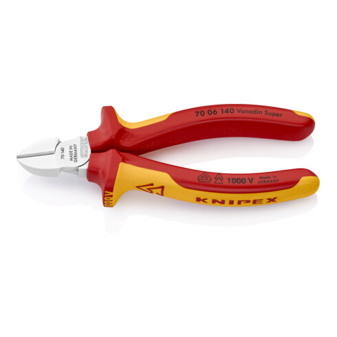 Les pinces coupantes latérales Knipex testées par le VDE