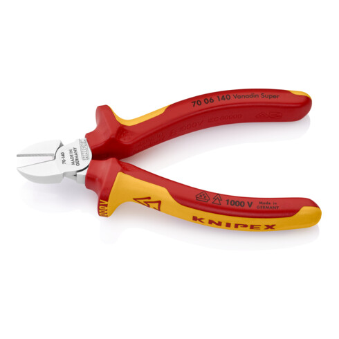 Les pinces coupantes latérales Knipex testées par le VDE