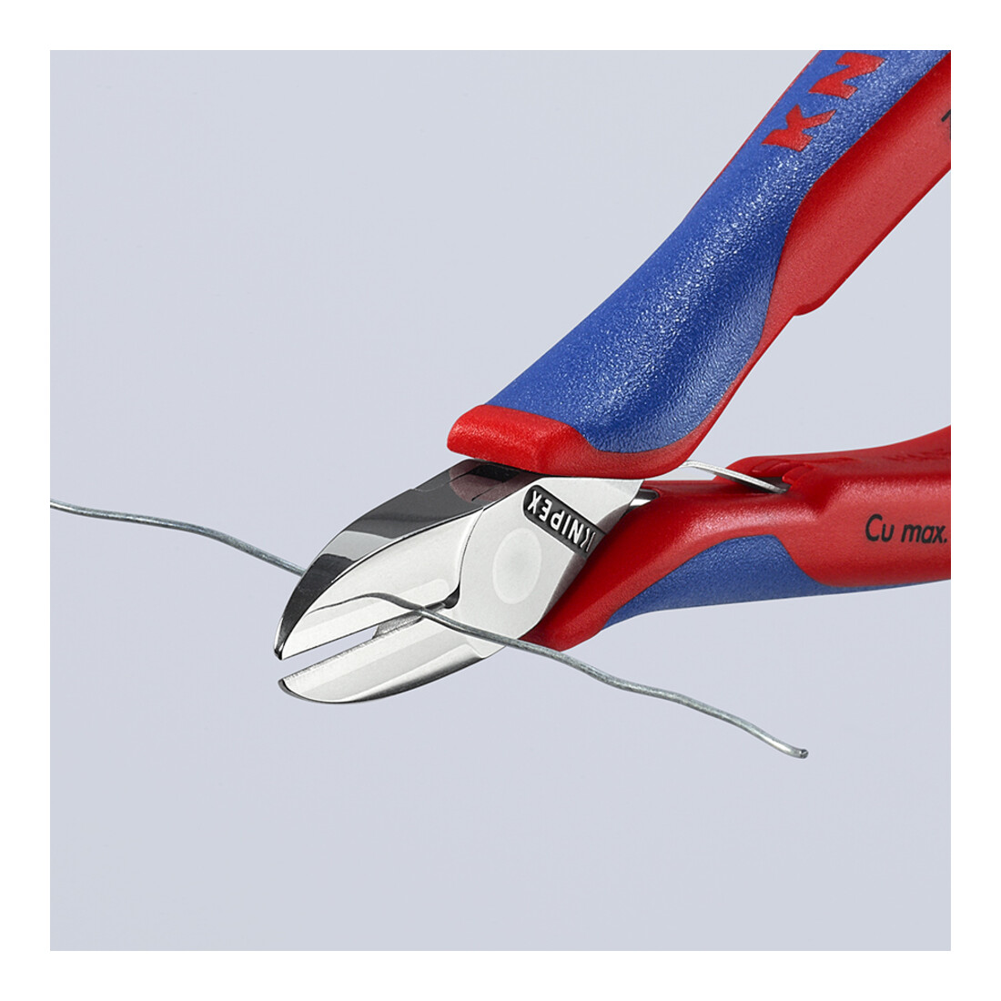 Pinces coupantes de côté pour l’électronique, Avec charnière entrepassée Knipex