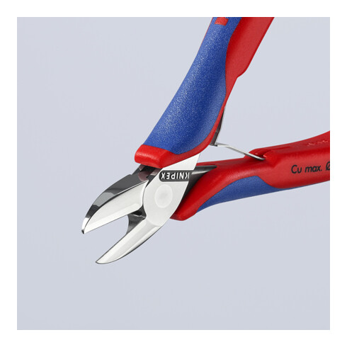 Pinces coupantes de côté pour l’électronique, Avec charnière entrepassée Knipex