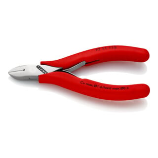 Pinces coupantes de côté pour l’électronique, Avec charnière entrepassée Knipex