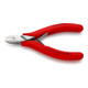 Pinces coupantes de côté pour l’électronique, Avec charnière entrepassée Knipex
