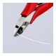 Pinces coupantes de côté pour l’électronique, Avec charnière entrepassée Knipex
