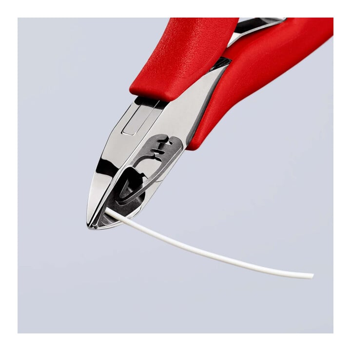 Pinces coupantes de côté pour l’électronique, Avec charnière entrepassée Knipex