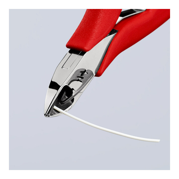 Pinces coupantes de côté pour l’électronique, Avec charnière entrepassée Knipex