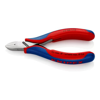 Pinces coupantes de côté pour l’électronique, Avec charnière entrepassée Knipex