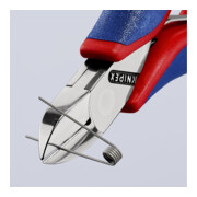 Pinces coupantes de côté pour l’électronique, Avec charnière entrepassée Knipex-5