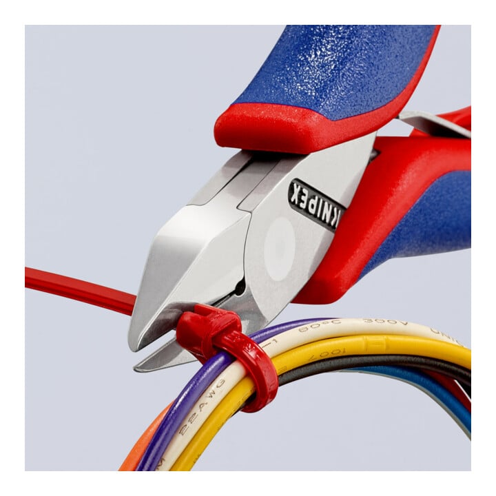Pinces coupantes de côté pour l’électronique, Avec charnière entrepassée Knipex