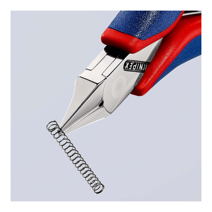 Pinces coupantes de côté pour l’électronique, Avec charnière entrepassée Knipex