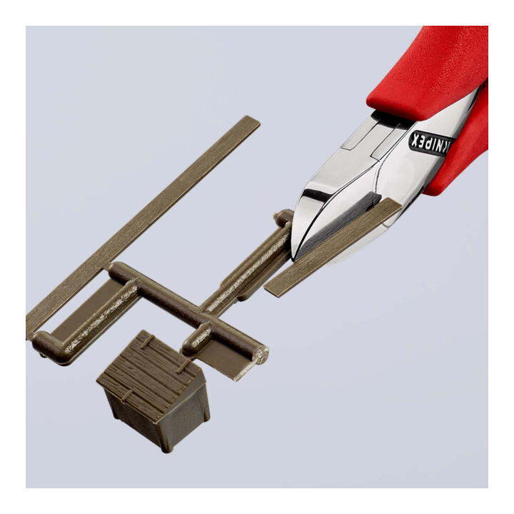 Pinces coupantes de côté pour l’électronique, Avec charnière entrepassée Knipex