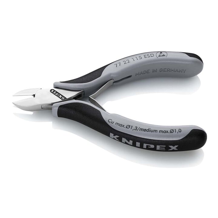 Pinces coupantes de côté pour l’électronique ESD Knipex