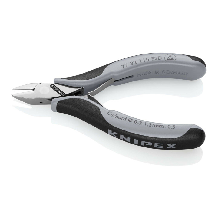 Pinces coupantes de côté pour l’électronique ESD Knipex