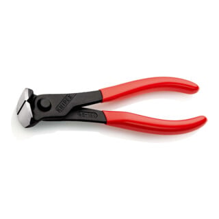Coupe-façade Knipex atramentisé noir atramentisé poli avec revêtement plastique