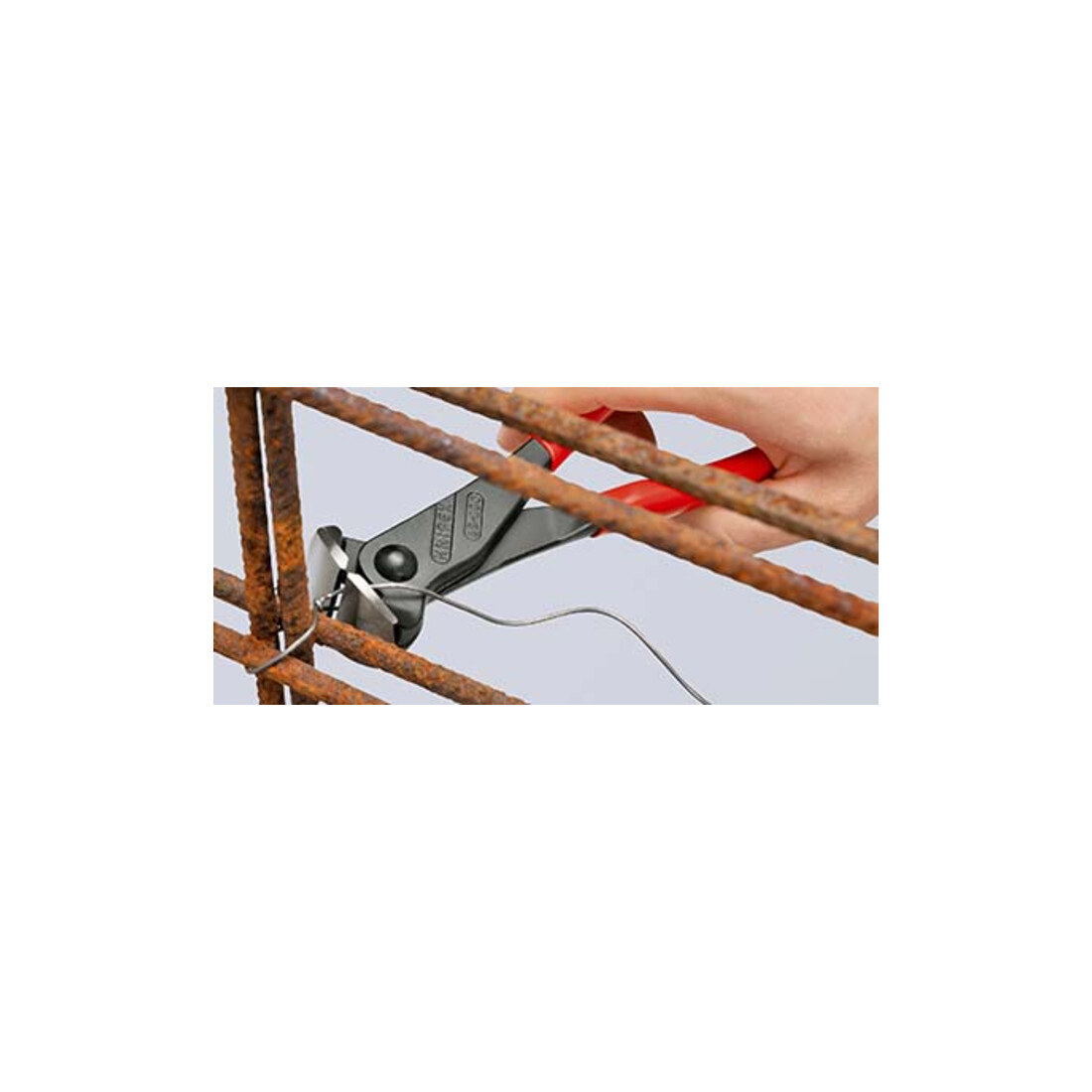 Coupe-façade Knipex atramentisé noir atramentisé poli avec revêtement plastique