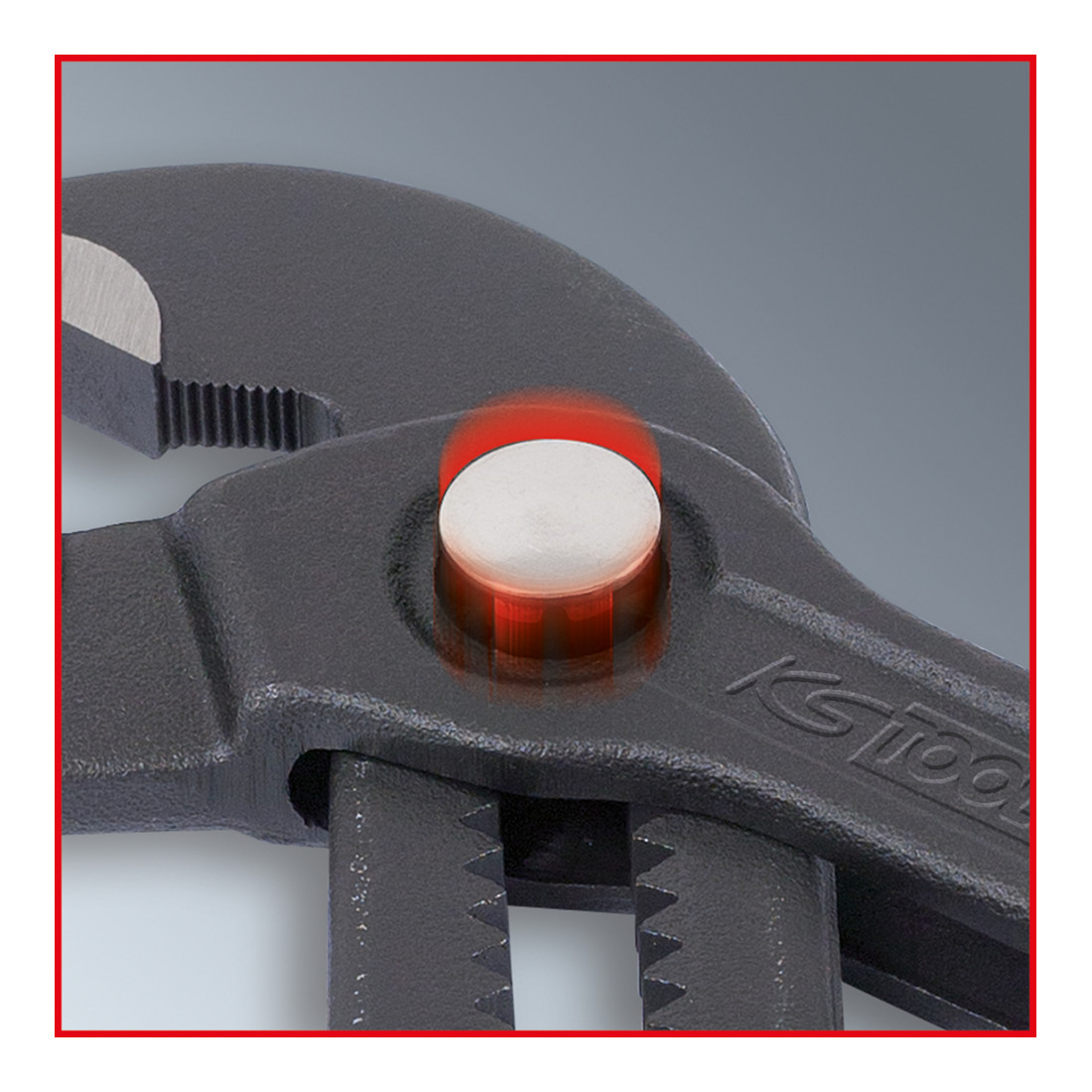 Pince à pompe à eau KS Tools avec réglage par bouton-poussoir