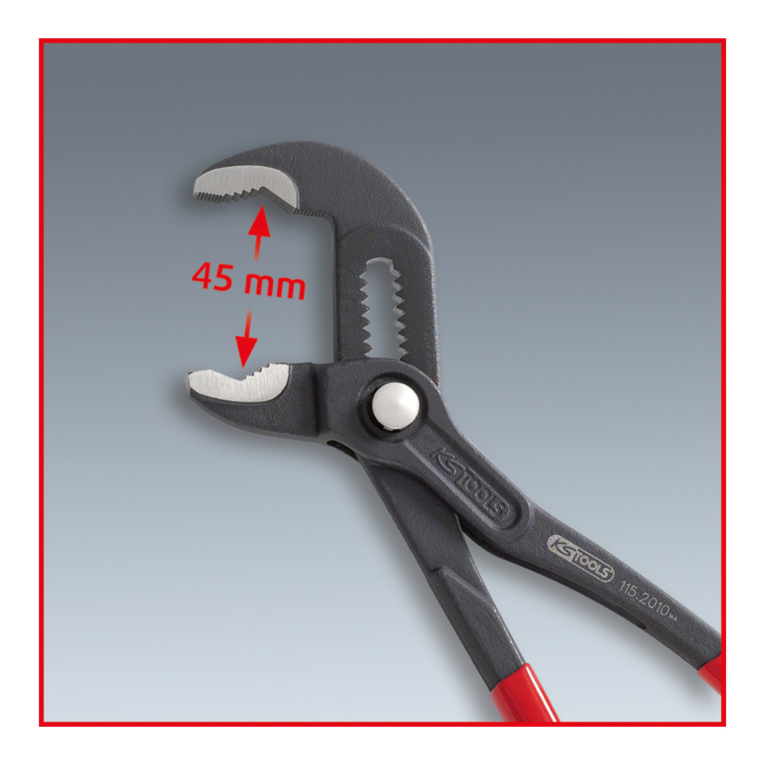 Pince à pompe à eau KS Tools avec réglage par bouton-poussoir