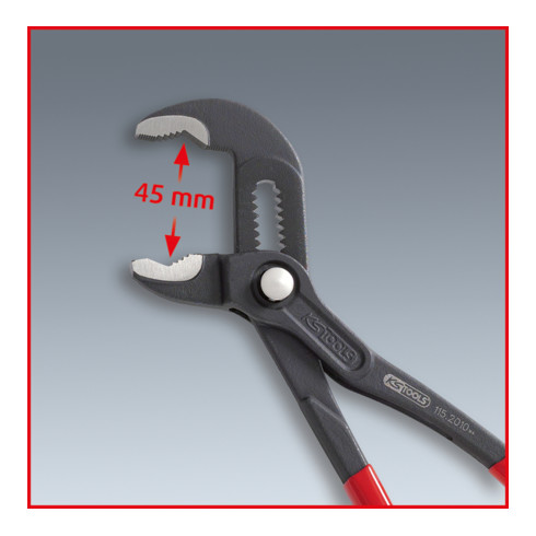 Pince à pompe à eau KS Tools avec réglage par bouton-poussoir