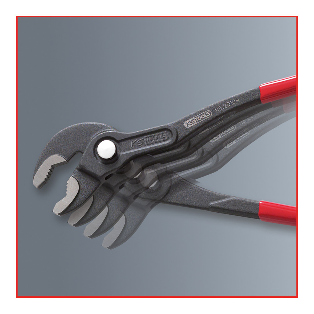 Pince à pompe à eau KS Tools avec réglage par bouton-poussoir