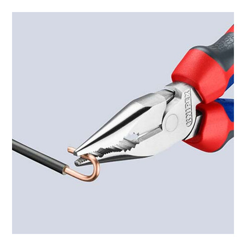 Pince à bec long multi-comp. gaine chromée VDE KNIPEX