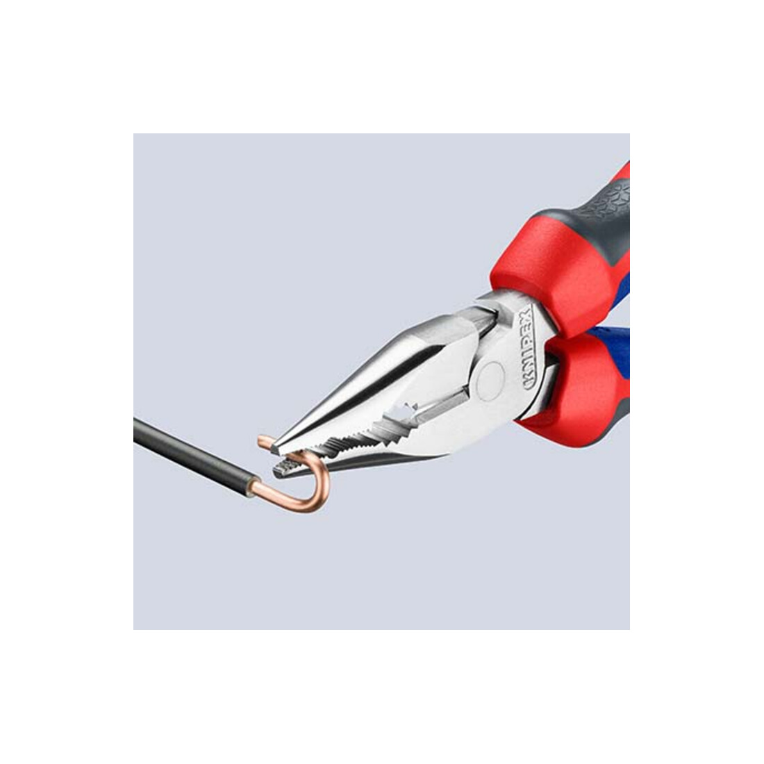 Pince à bec long multi-comp. gaine chromée VDE KNIPEX