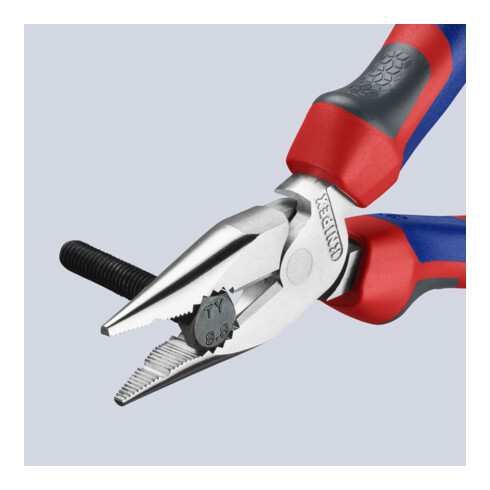 Pince à bec long multi-comp. gaine chromée VDE KNIPEX