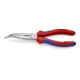 KNIPEX Pinza a becchi mezzotondi (di cicogna) con tronchese 26 22 200 T bonderizzata nera, 200mm-1