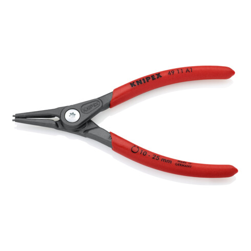 KNIPEX Pinza di precisione per anelli di sicurezza esterni su alberi, bonderizzata grigia