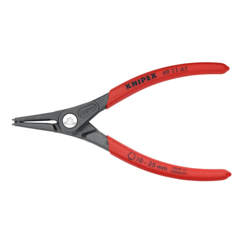 KNIPEX Pinza di precisione per anelli di sicurezza esterni su alberi, bonderizzata grigia