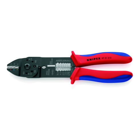 KNIPEX Pinza per capicorda brunita con manicotti multicomponente 230mm, capacità 0,75-6mm²